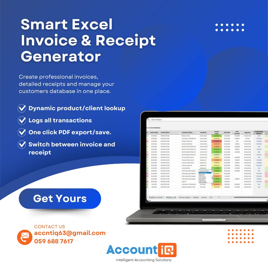 Smart Excel Invoice & Receipt Generator